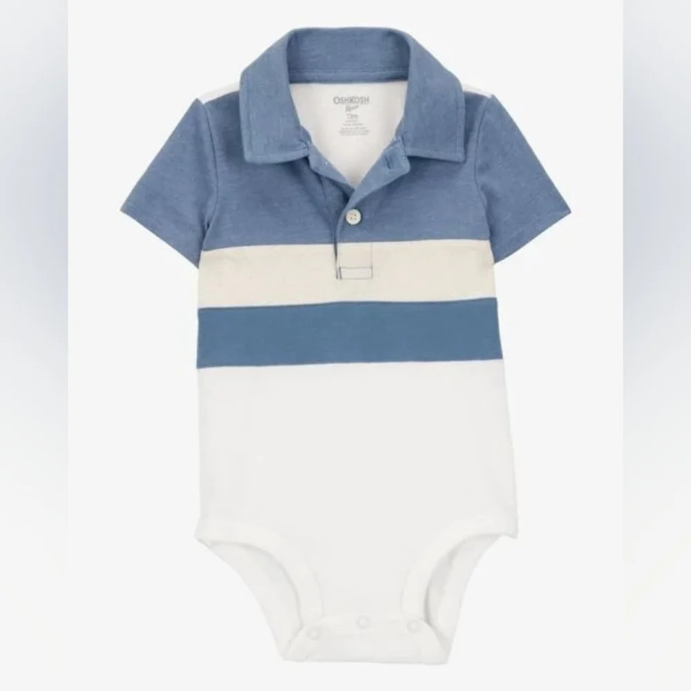 NWT OSHKOSH Bgosh Baby POLO style Onesie